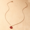 fashion lips letter R strawberry pendant creative alloy necklacepicture14